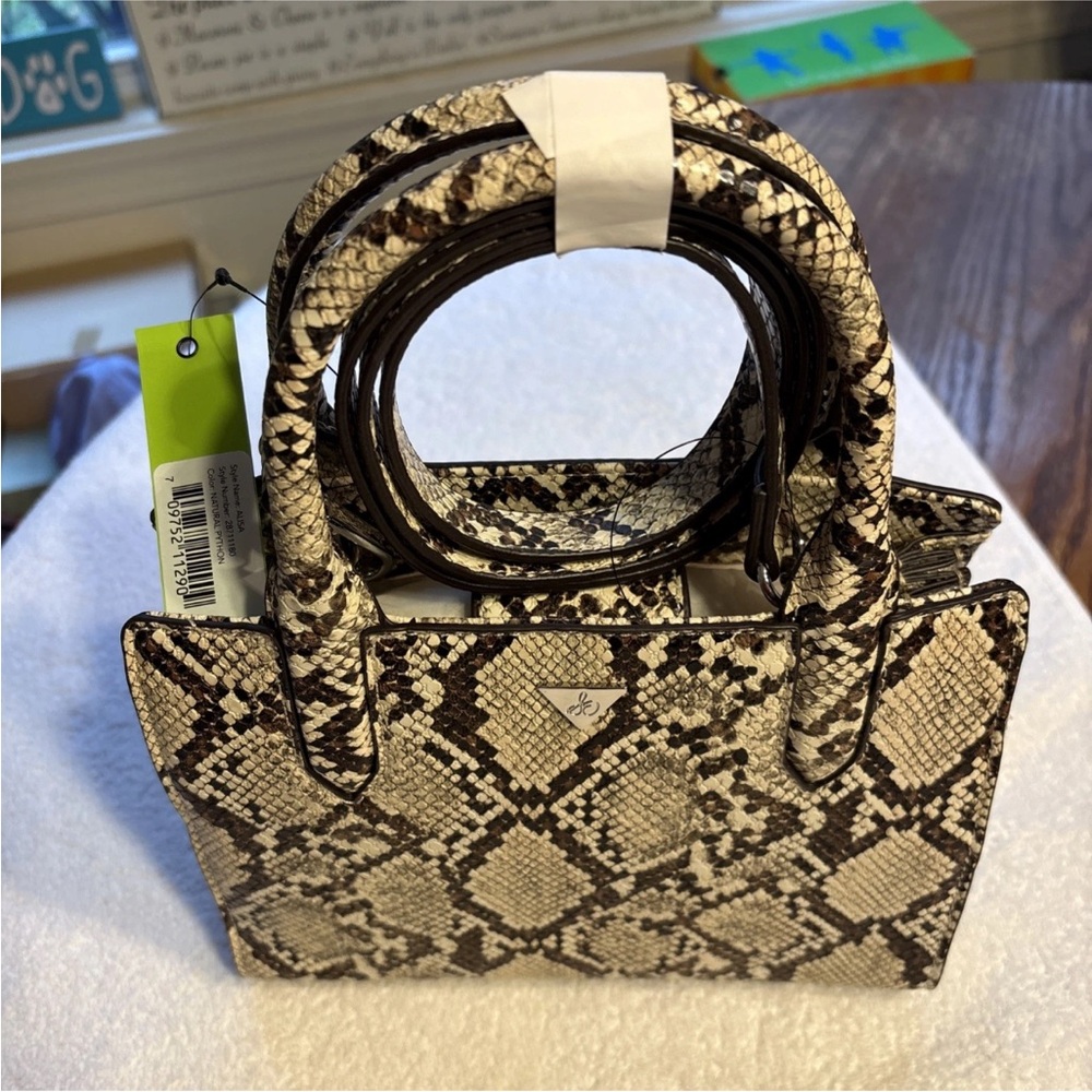 Sam Edelman Leather Alisa Python Pattern Handbag - Picture 3 of 4